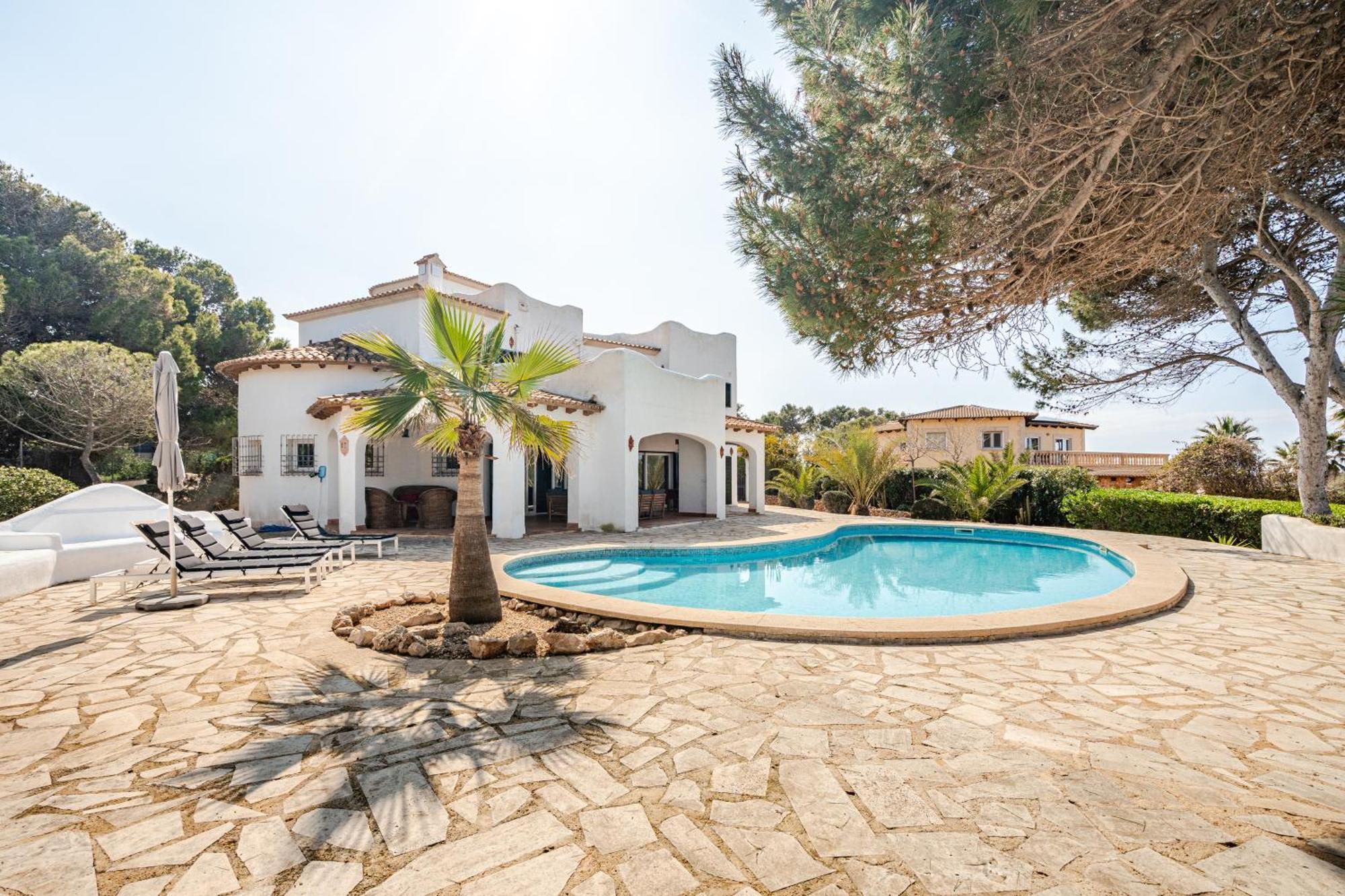 Gigantische Villa Mit Meerblick, Panoramablick & Pool-Oase Cala Pi  Dış mekan fotoğraf