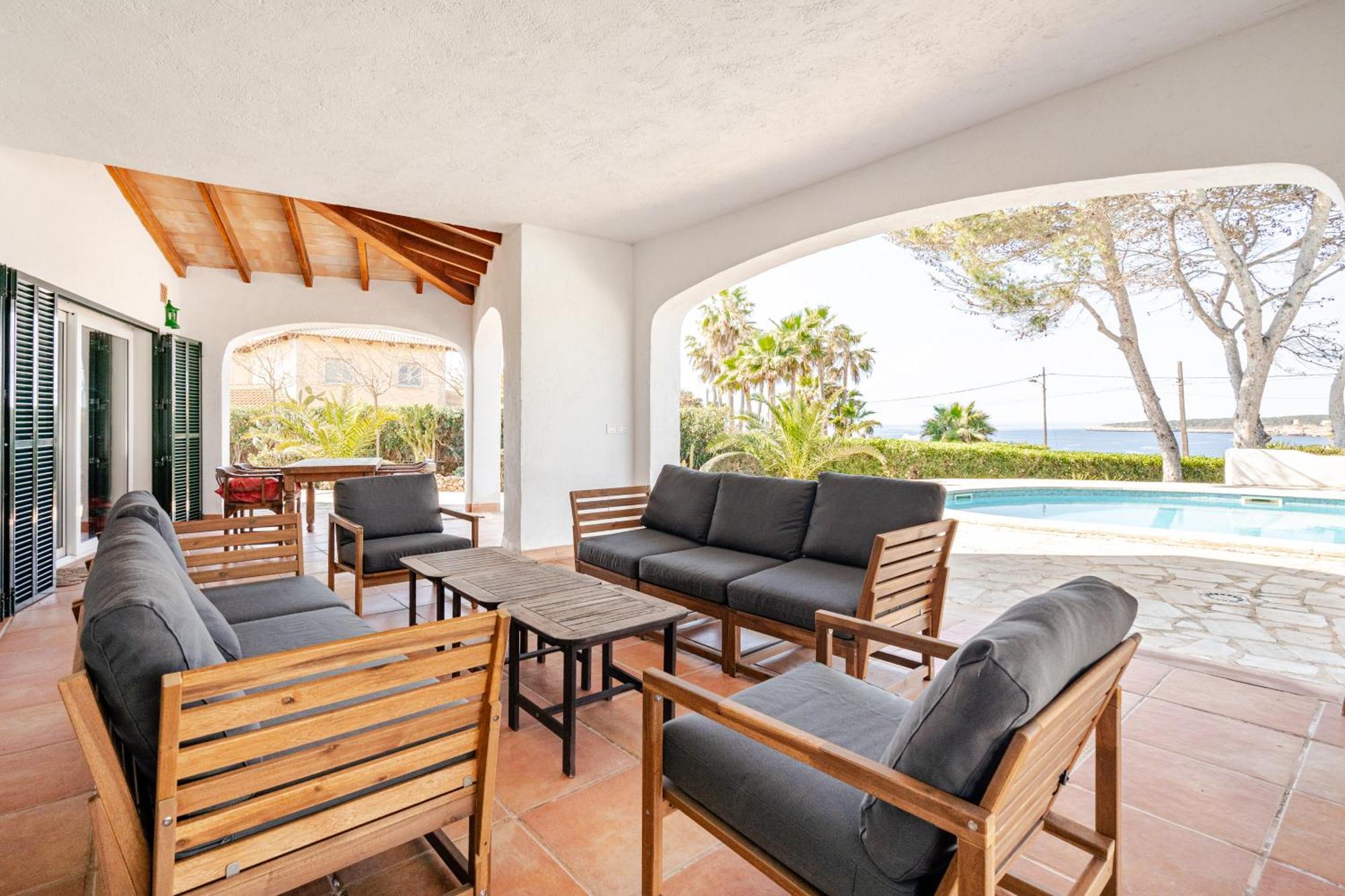Gigantische Villa Mit Meerblick, Panoramablick & Pool-Oase Cala Pi  Dış mekan fotoğraf